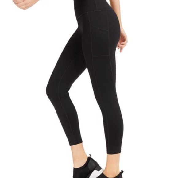 Women's Compression High-Waist Side-Pocket 7/8 Length Leggings, ID IDEOLOGY 1X - Picture 9 of 12